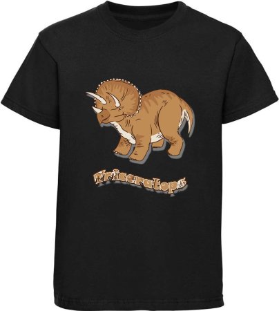 Children's printed t-shirt with triceratops